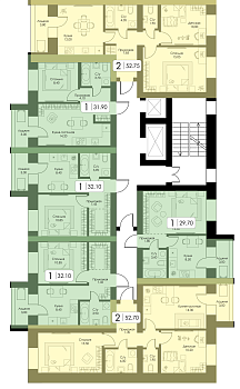 Однокомнатная квартира № 151 