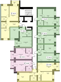 Однокомнатная квартира № 82 