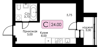 Квартира-студия № 43 