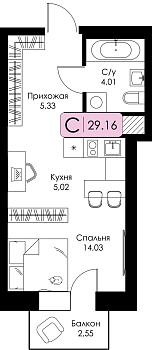 Квартира-студия № 112 