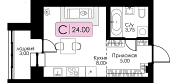 Квартира-студия № 200 